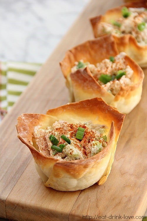 Baby Shower Food Chicken Salad Wonton Cups Canvas Factory