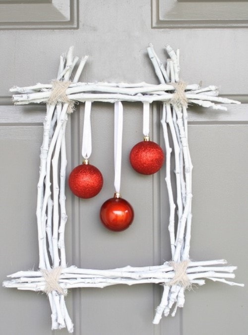 Christmas Decoration Ideas Door Twig Wreath Canvas Factory