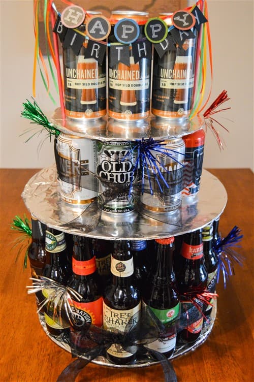 50th birthday gift ideas diy beer cake min